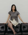 Gray Pauline Short Sleeved Cardigan