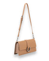 Tan Georgie East West Buckle Crossbody Bag