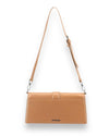 Tan Georgie East West Buckle Crossbody Bag