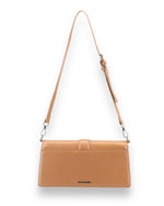 Tan Georgie East West Buckle Crossbody Bag