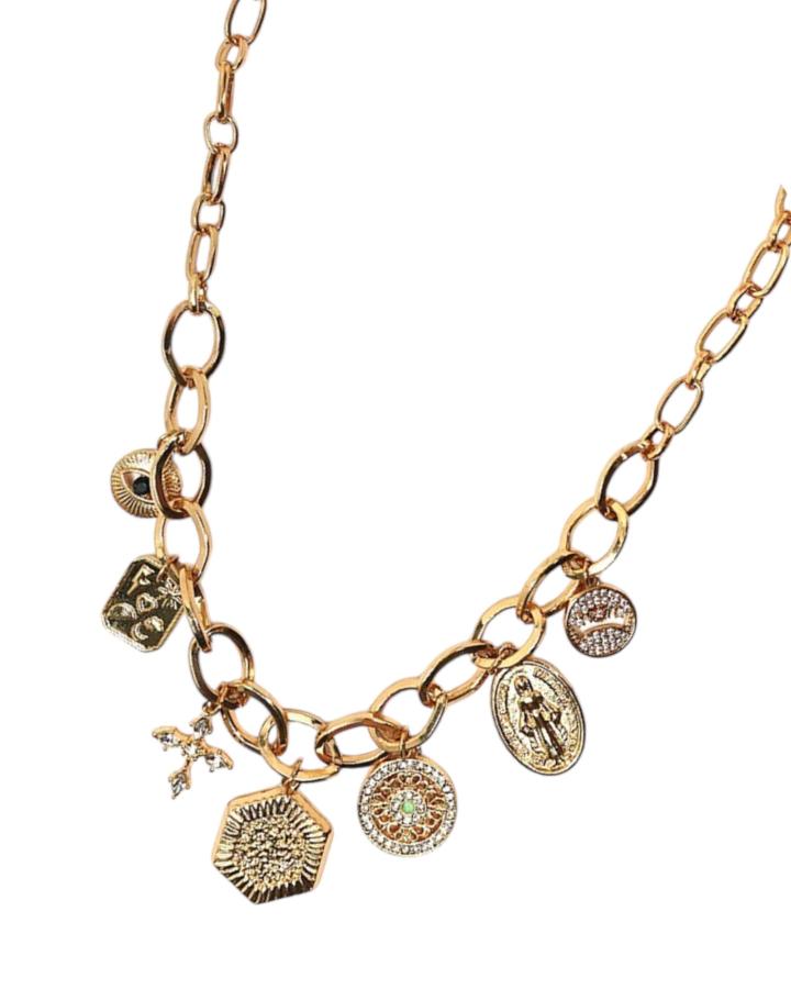 Gold Spirit Charm Necklace