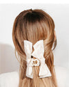 Oversized Satin Bow Claw Clip