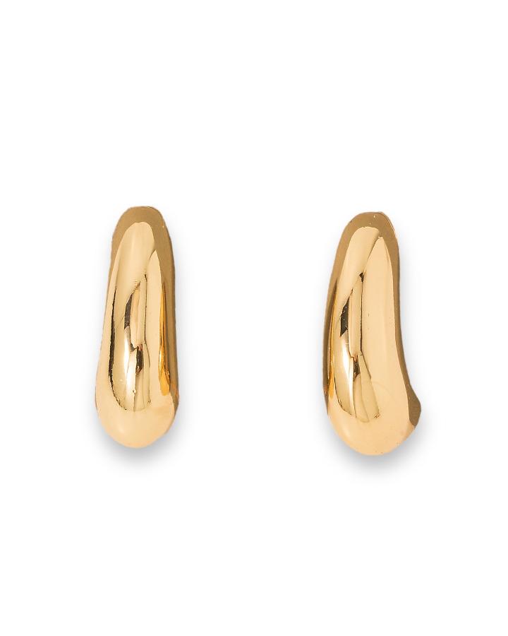 Hollow Metallic J Hoop Earrings