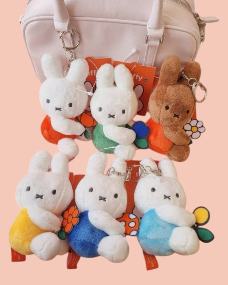 Miffy & Friends with Flower Plush Key Chain bag Charm