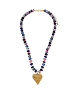 Beaded Heart Pendant Necklace