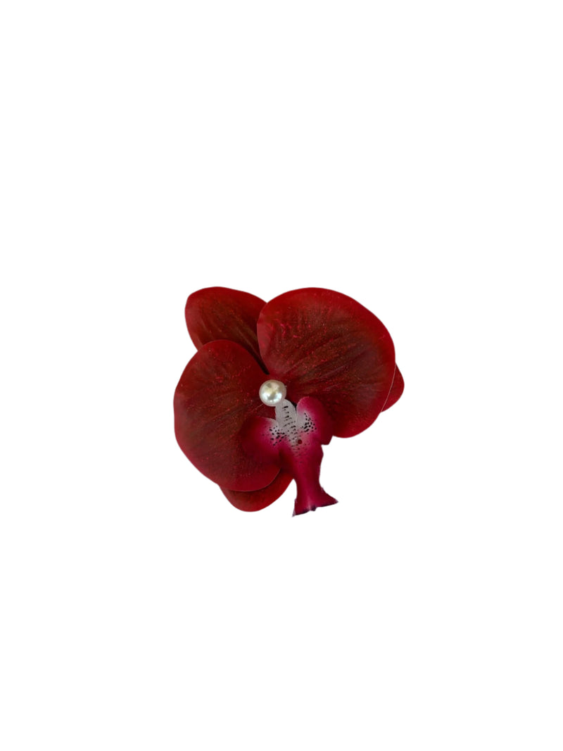 Pearl Orchid Hair Clip