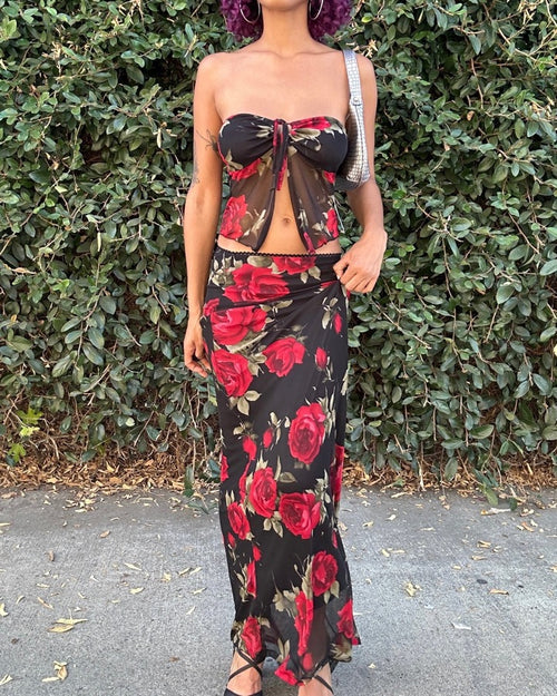 Lola Rouge Floral Maxi Skirt