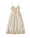 Vintage White Sheer Dress with Hem Detail