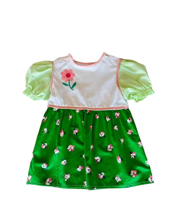 Vintage Green Daisy Dress