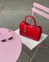 Patent Red Macinstosh Bag