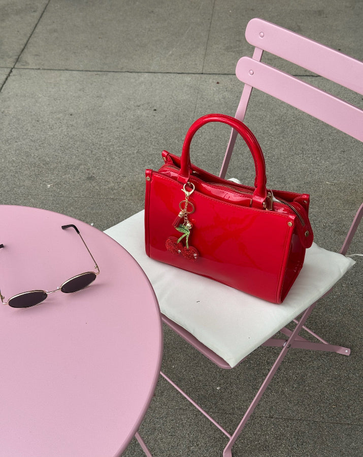 Patent Red Macinstosh Bag