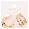 Triple Hoop Gold Dipped Earring
