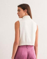 Ivory Josie Sleeveless Turtleneck