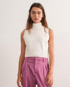 Ivory Josie Sleeveless Turtleneck