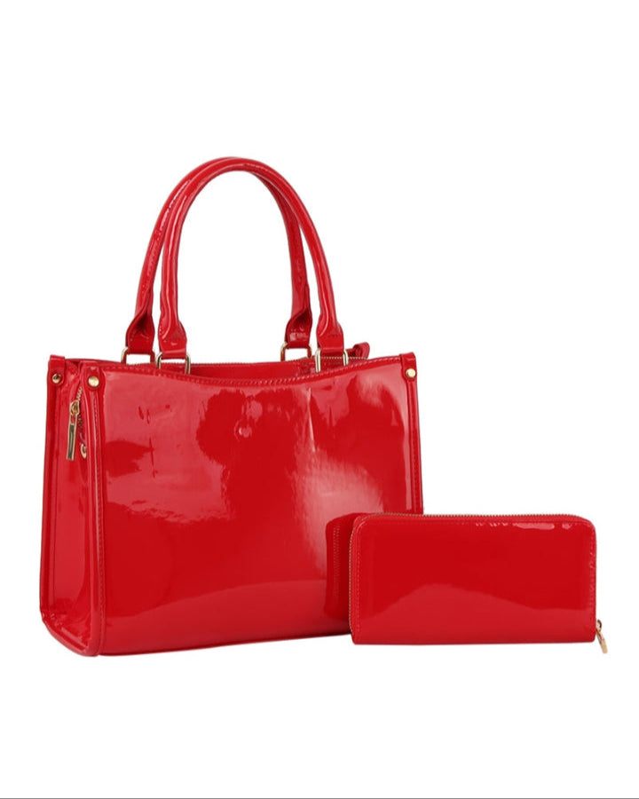 Patent Red Macinstosh Bag