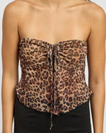 Leopard Print Mesh Top