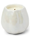 White Metallic Pumpkin Candle - Flaming Pumpkin