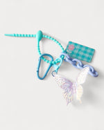 Turquoise Butterfly Chain Link Bag Charm