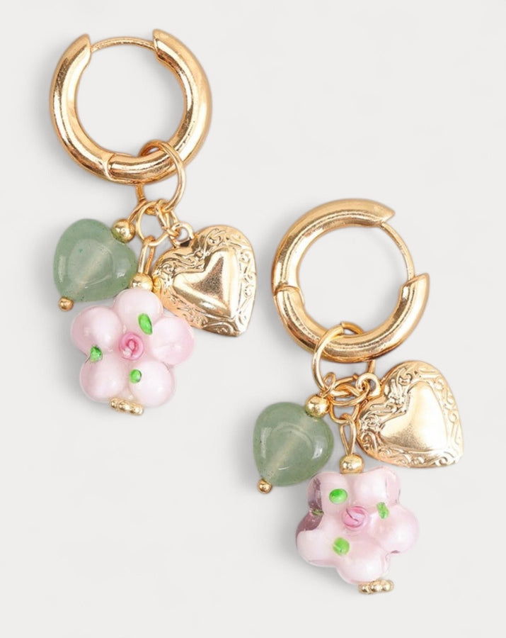 Flower Charm Earrings