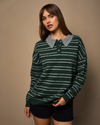 Forest Heather Rugby Sweater