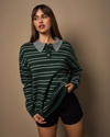 Forest Heather Rugby Sweater