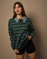 Forest Heather Rugby Sweater