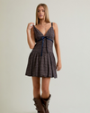 Plaid Bubble Mini Dress