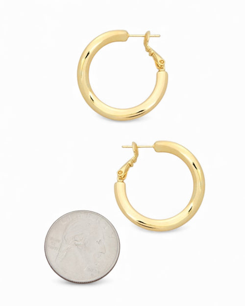 Classic Brass Twist Hoop