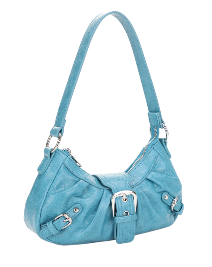 Blue Nikki Buckle Bag