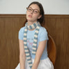 Brown Striped Hillary Skinny Scarf