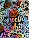 I Love Spooky Shit Holographic Vinyl Sticker