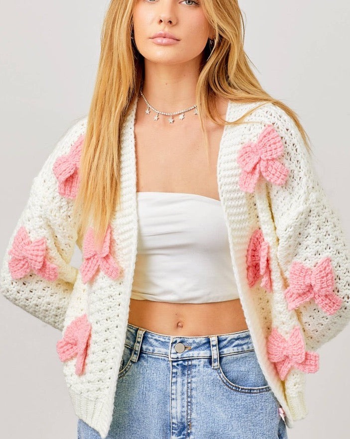 Crochet Bow Cardigan