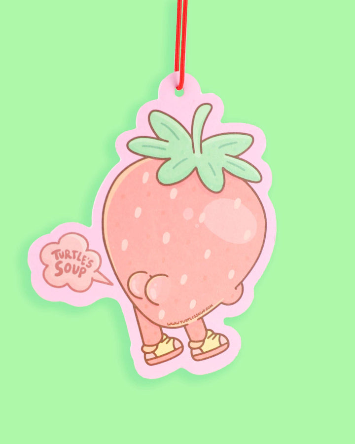 Strawberry Toot Funny Fruit Scented Car Air Freshener