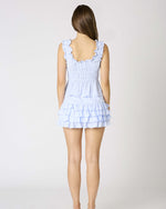 Baby Blue Tie Front Ruffle Tank