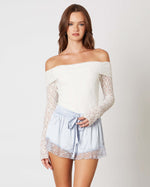 Baby Blue Satin Shorts