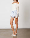 Baby Blue Satin Shorts
