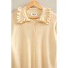 Ruffle Collar Cardigan Sweater