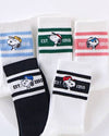 Snoopy Sports Crew Ankle Socks : Green Line