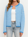 Brown Keaton Striped Cardigan