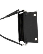 Georgie East West Buckle Crossbody Bag: Black