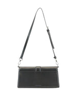 Georgie East West Buckle Crossbody Bag: Black