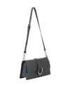 Georgie East West Buckle Crossbody Bag: Black