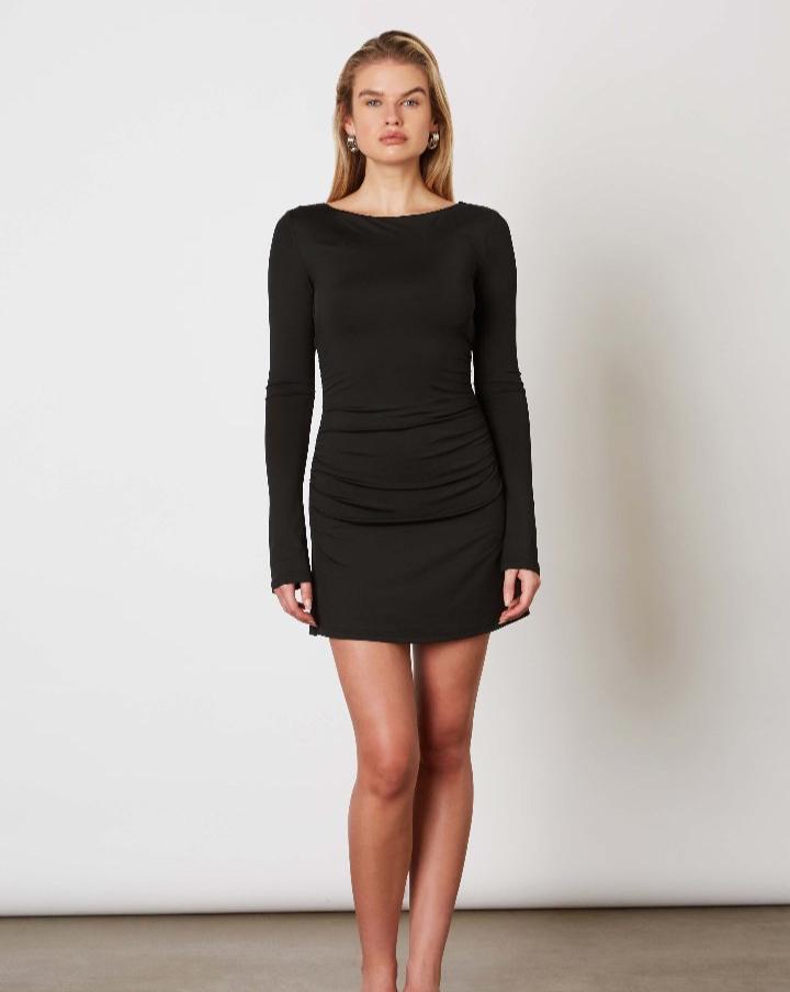 Black Melissa Long Sleeve Mini Dress