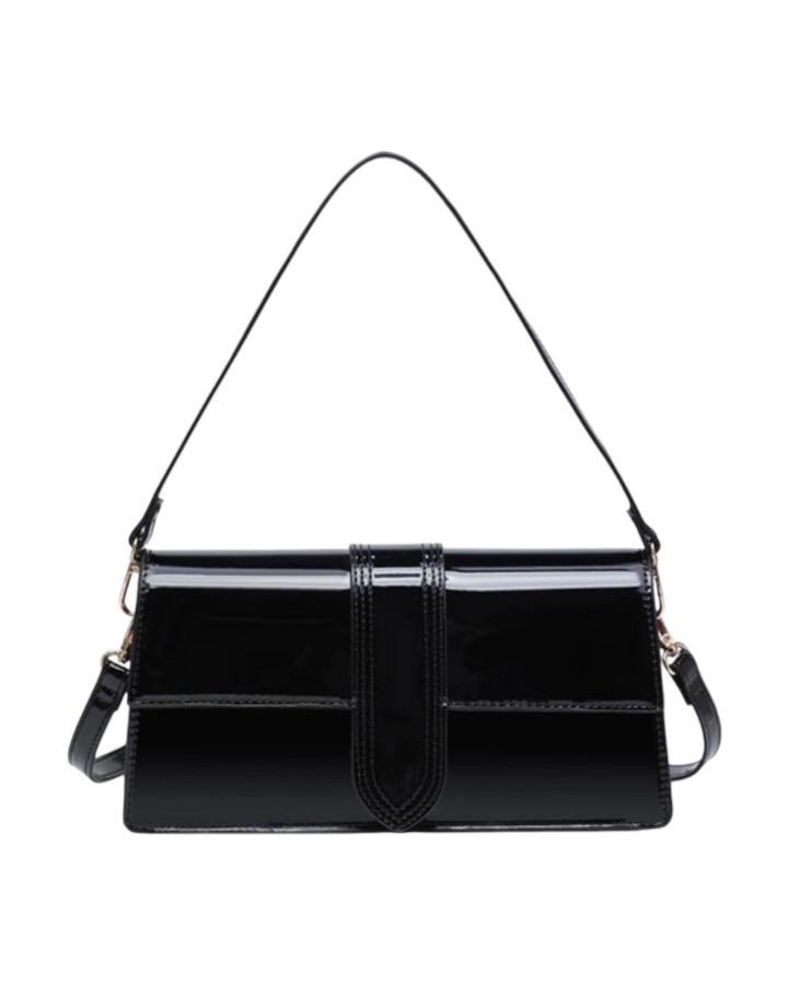 Black Patent Wilhelmina Bag