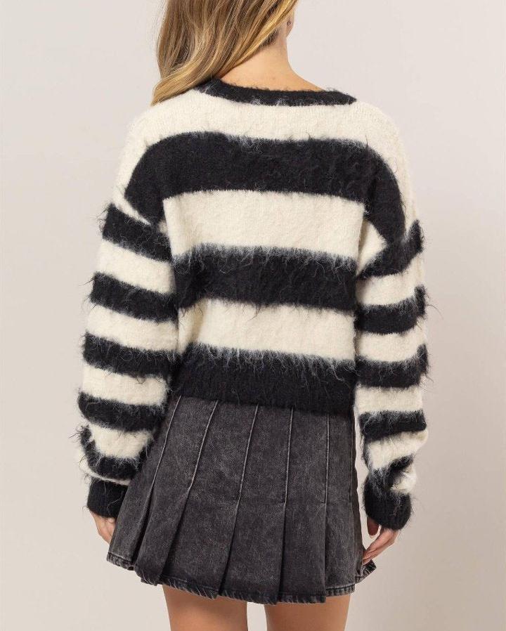 Black Striped Malin Sweater