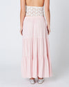 Pink Tiered Maxi Skirt