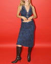 Navy Floral Slip Skirt
