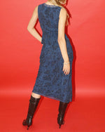 Navy Floral Slip Skirt
