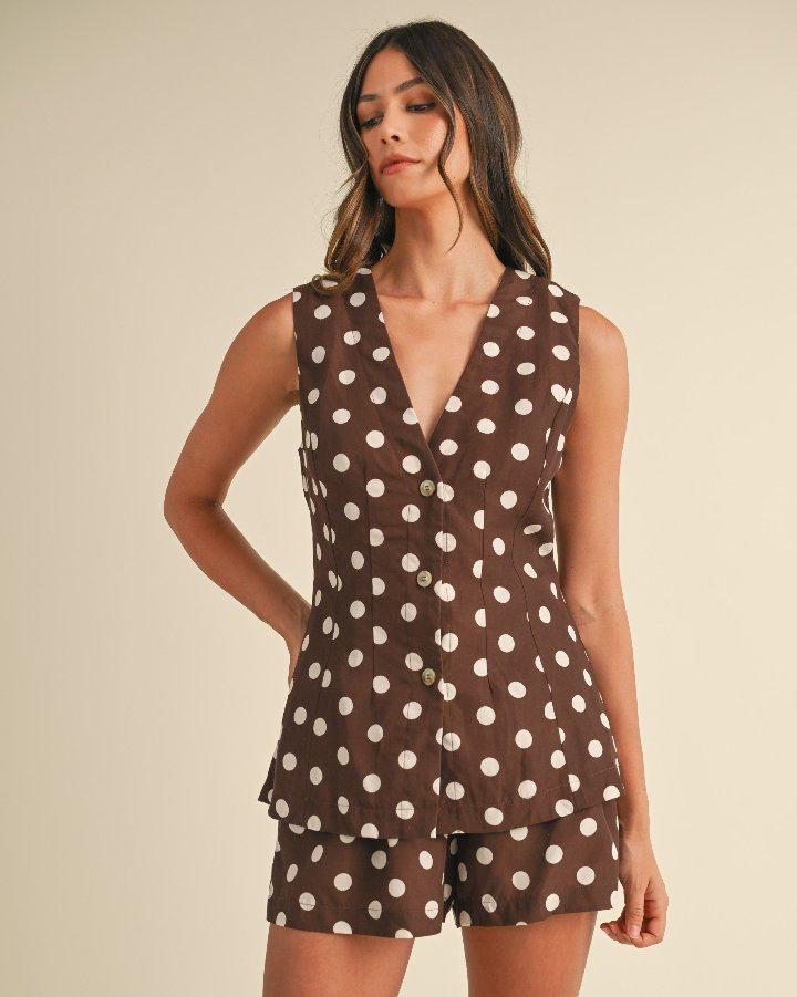 Vivian Polka Dot Vest