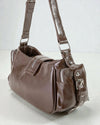 Brown Christina Rivet Shoulder Bag